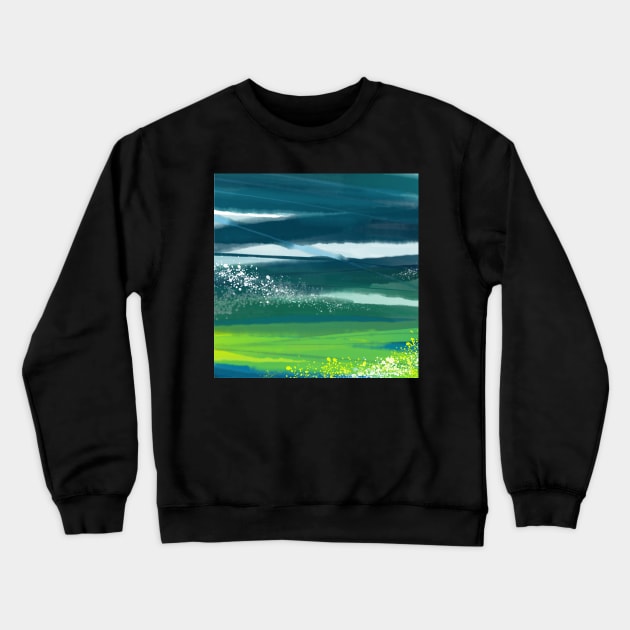 Seafoam and Storms Crewneck Sweatshirt by iconymous